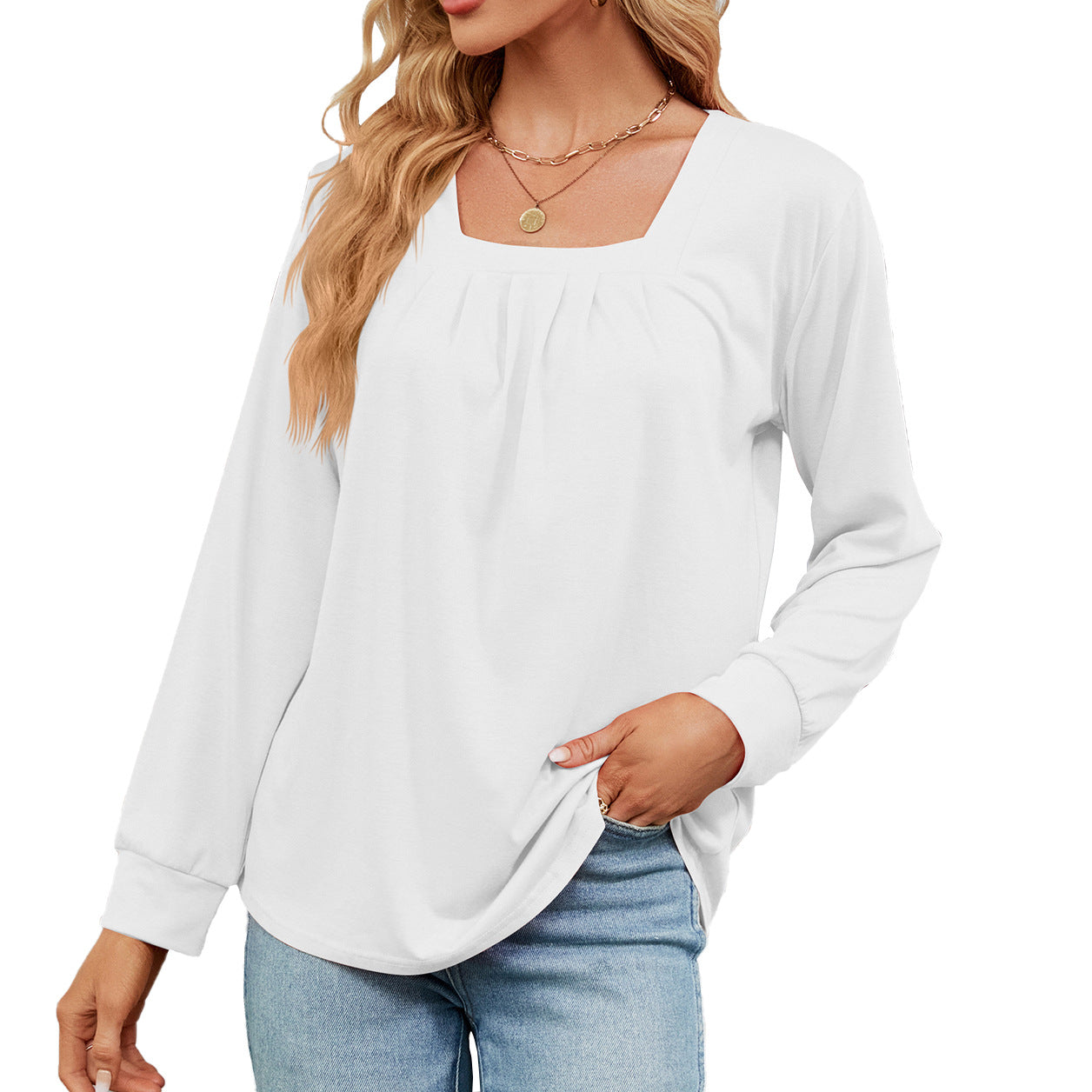 Women's Long Sleeve Loose-fitting T-shirt Top