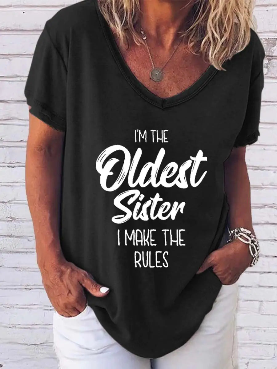 "I'm The Oldest Sister" Print Tee