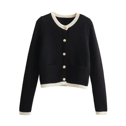 Women's Fashionable All-match Single-breasted Sweater