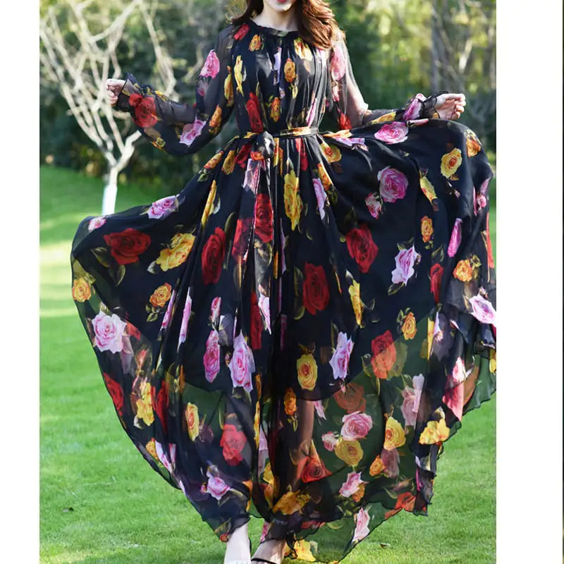 Maxi Dress Floral Printed