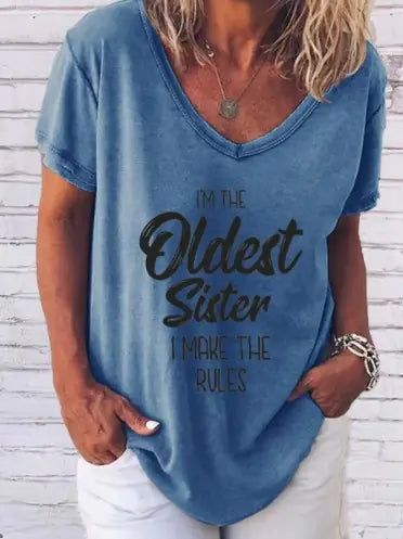 "I'm The Oldest Sister" Print Tee