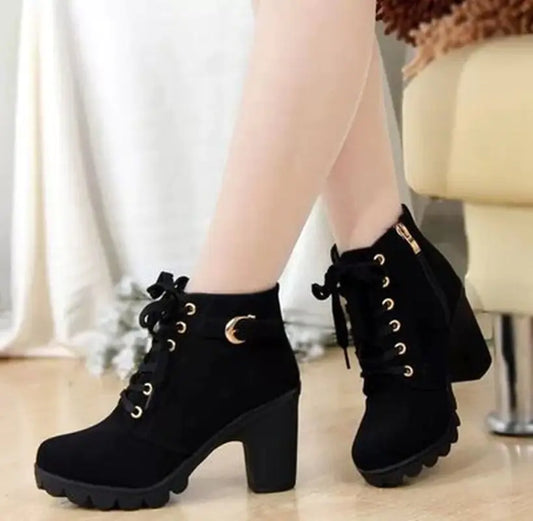 Autumn Winter Thick Heeled Boots